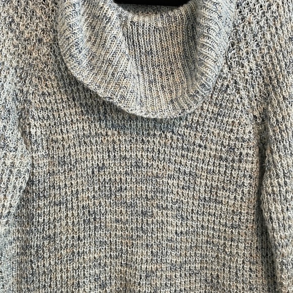 American Rag Wool Blend Long Sleeve Cowl Neck Chunky Waffle Knit Sweater Small - Picture 7 of 10